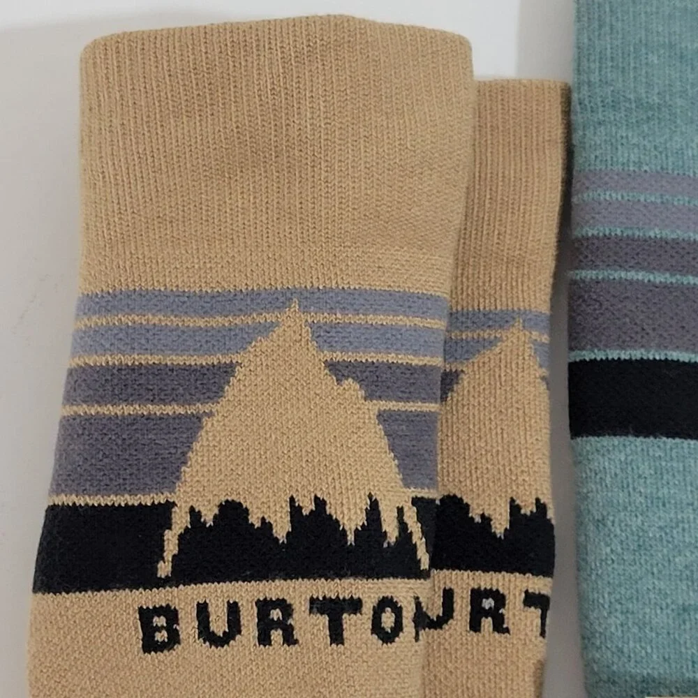 Burton‎ Ski Socks Womens Size S/M (4-6.5) Emblem Midweight 2 Pair Winter Hiking